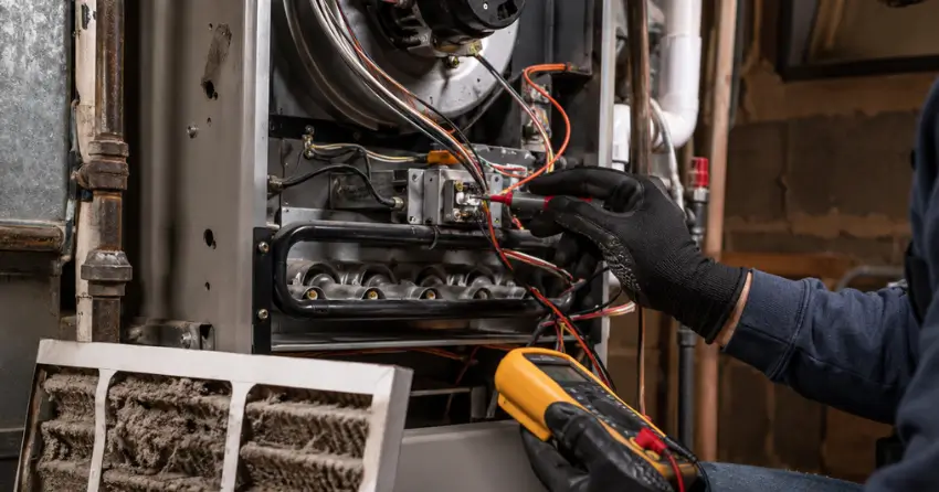 common furnace problems requiring repair near me service call