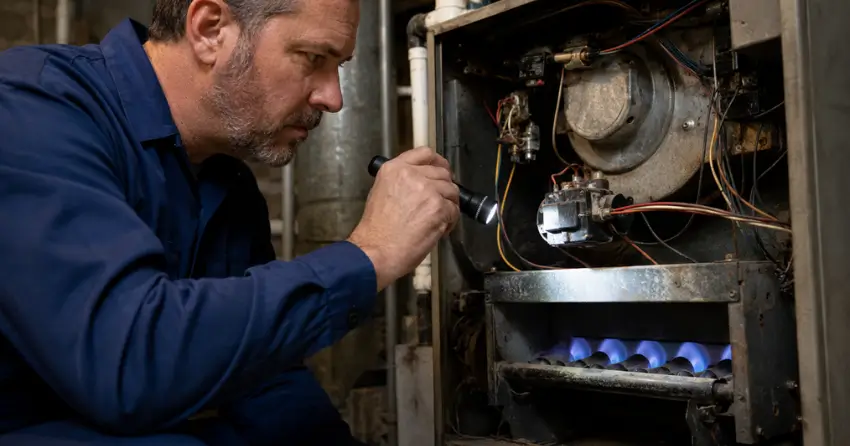 older gas furnace service near me annual inspection