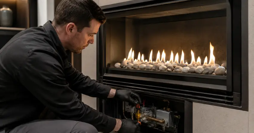 annual gas fireplace maintenance and safety inspection service