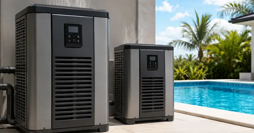 gas pool heaters BTU sizing comparison for pool in Edmonton