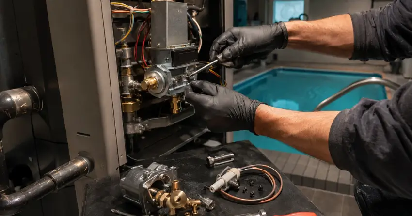 indoor pool heater gas valve and ignition assembly repair Ontario