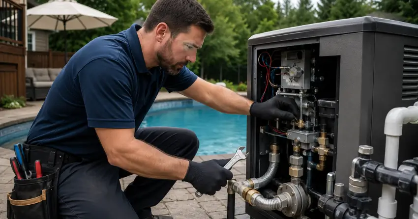 pool gas heater licensed gas fitter repair near me Ontario