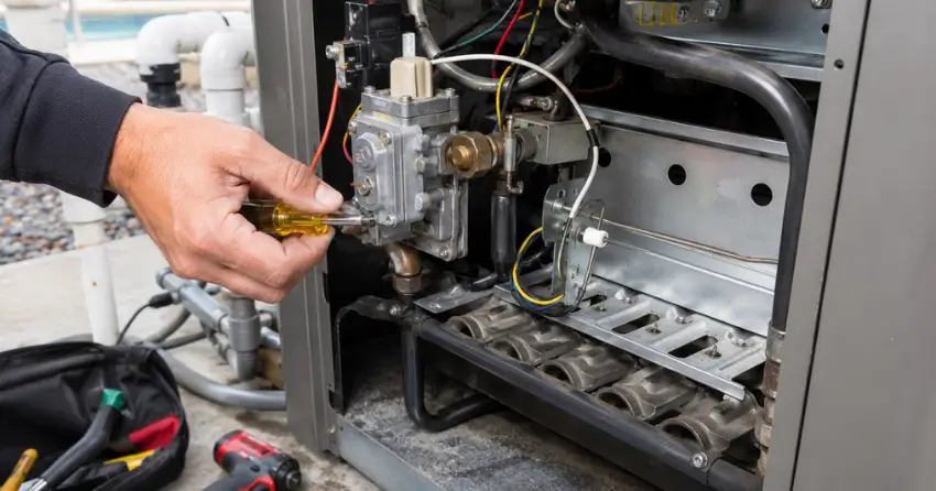 gas valve and ignition pool heater repair Edmonton